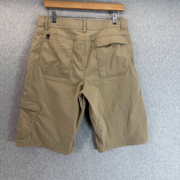 Prana Mens Size Small Tan Cargo Zion Shorts Nylon Blend Khaki‎ Adjustable Waist - Picture 8 of 14